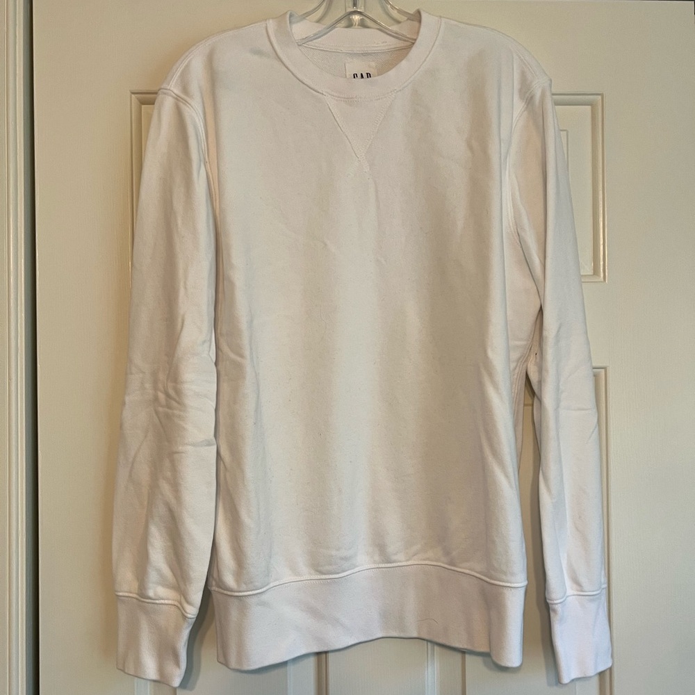 Gap Men's White Soft Cotton Blend Sweatshirt size S